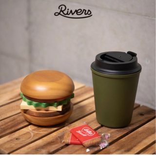 スノーピーク(Snow Peak)のリバース Rivers 天然木 ハンバーガー コースター 新品(テーブル用品)