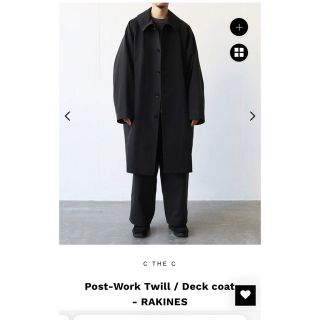 コモリ(COMOLI)のRAKINES ラキネス　Post-Work Twill / Deck coat(ステンカラーコート)