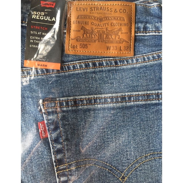 【Levi's／リーバイス】505 WARM STRETCH W33 L32約285cm股下