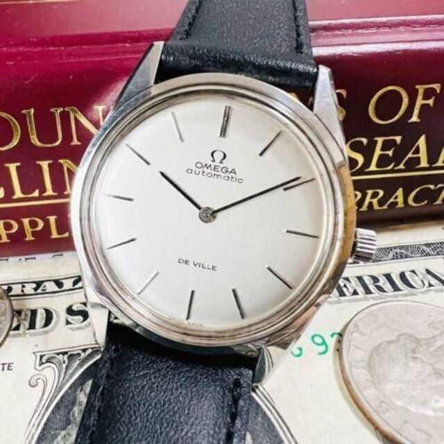 【動作良好】1973年 OMEGA デビル 自動巻き シルバー スイス製