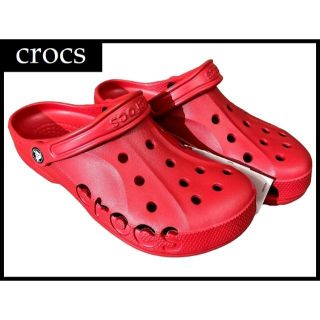 クロックス(crocs)のG② 新品 クロックス BAYA バヤ サンダル シューズ 赤 27.0cm ①(サンダル)