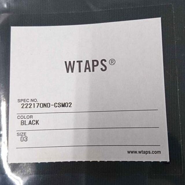 W)taps(ダブルタップス)の29558/WTAPS ダブルタップス 22AW ロングTシャツ 長袖 サイズ3 メンズのトップス(Tシャツ/カットソー(七分/長袖))の商品写真