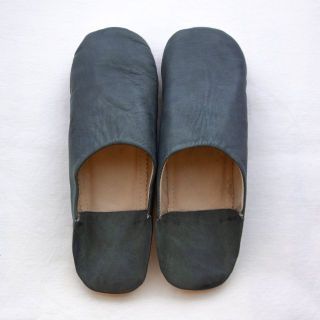 バブーシュ ネイビー M(24-25cm) 本革 スリッパ モロッコの通販 by ...