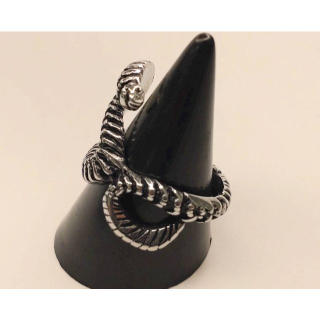 【１７号】ミミズ　リング　指輪　虫　ヘビ　蛇　スネーク　ワーム メンズのアクセサリー(リング(指輪))の商品写真