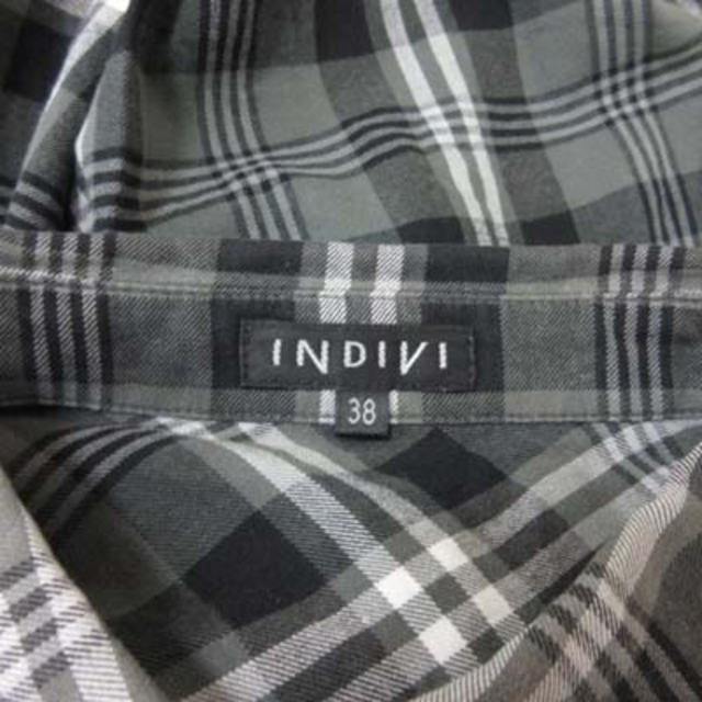 INDIVI(インディヴィ)のインディヴィ  シャツ ブラウス チェック 長袖 38 マルチカラー /YI レディースのトップス(シャツ/ブラウス(長袖/七分))の商品写真