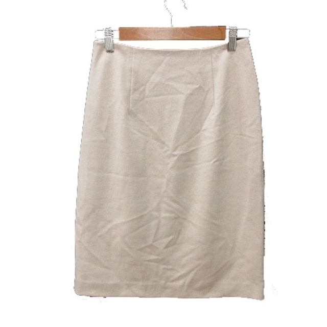 LAUTREAMONT(ロートレアモン)のロートレアモン 台形スカート ひざ丈 ウール スリット 36 ライトベージュ レディースのスカート(ひざ丈スカート)の商品写真