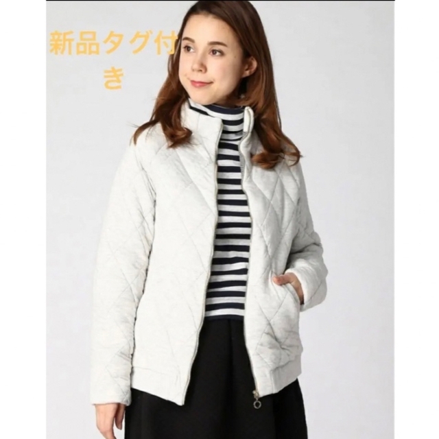 PETIT BATEAU(プチバトー)の新品タグ付き☆プチバトー　チュビック　キルティンググランジャケット　レディース レディースのジャケット/アウター(ノーカラージャケット)の商品写真