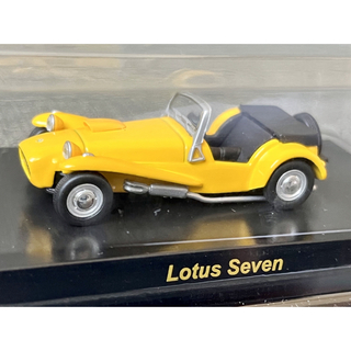 ロータス(LOTUS)の京商 1/64 ブリティッシュ Lotus Seven ロータスセブン イエロー(ミニカー)