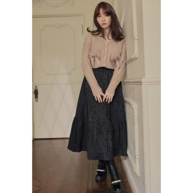 herlipto♡Double Bow Cable Knit Cardigan ほしい物ランキング