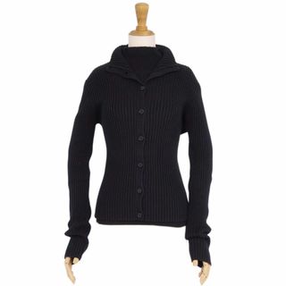 ラルフローレン(Ralph Lauren)の美品 ラルフローレン ブラックレーベル RALPH RL LAUREN アンサンブル ニット カーディガン ハイネック トップス 無地 レディース M ブラック(ニット/セーター)