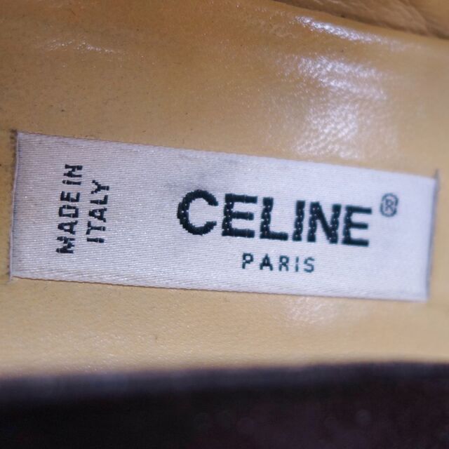 celine(セリーヌ)のVintage セリーヌ CELINE パンプス ヒール スウェードレザー 馬車金具 シューズ レディース 36.5(23.5cm相当) ブラウン レディースの靴/シューズ(ハイヒール/パンプス)の商品写真