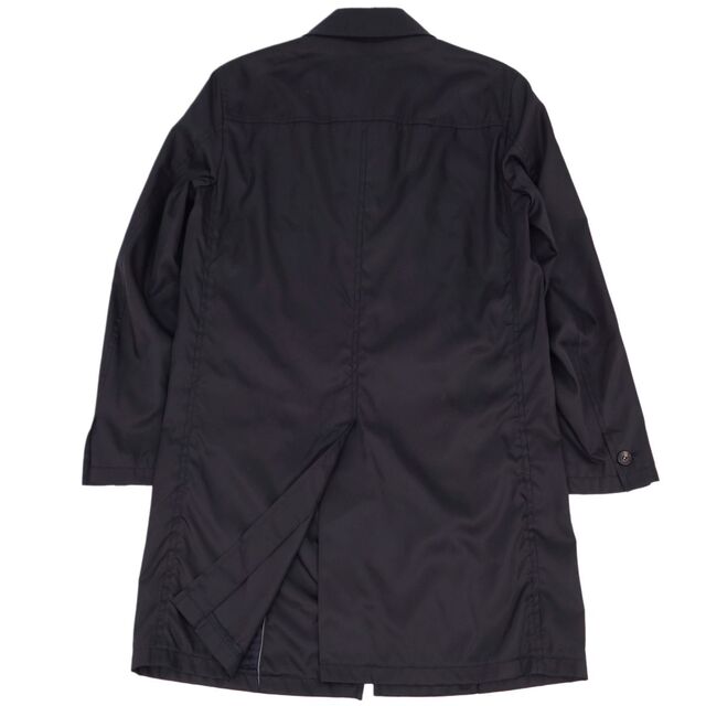美品 プラダ PRADA コート ナイロン ステンカラーコート バルマカーンコート メンズ アウター 46(S相当) ブラック 美品 プラダ PRADA コート ナイロン ステンカラーコート バルマカーンコート メンズ アウター 46(S相当) ブラック