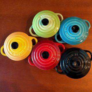 ルクルーゼ(LE CREUSET)の即購入歓迎 ル・クルーゼ　ミニココット 5個五輪限定カラー LE CREUSET(容器)