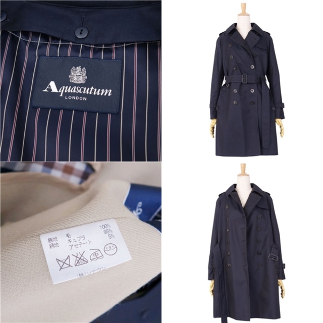極美品 アクアスキュータム Aquascutum LONDON コート ライナー付き