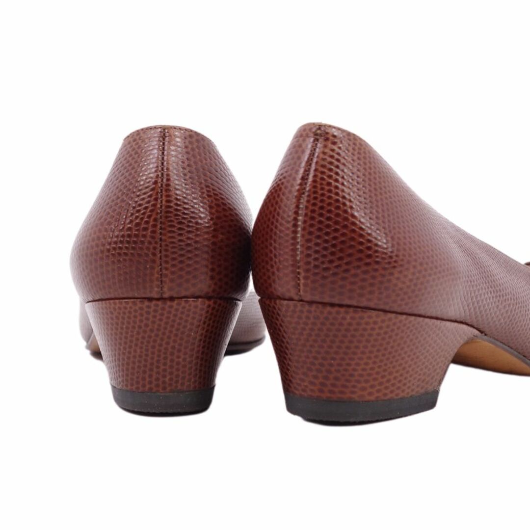 サルヴァトーレ フェラガモ Salvatore Ferragamo パンプス カーフレザー パンチング ヒール シューズ 靴 レディース 8C(25.5cm相当) ブラウン