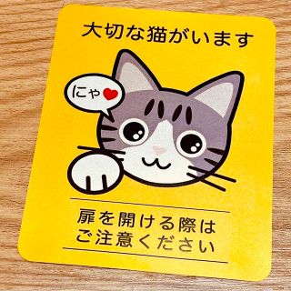 【キジシロ】猫がいます四角ステッカー5y　ネコねこシール(猫)