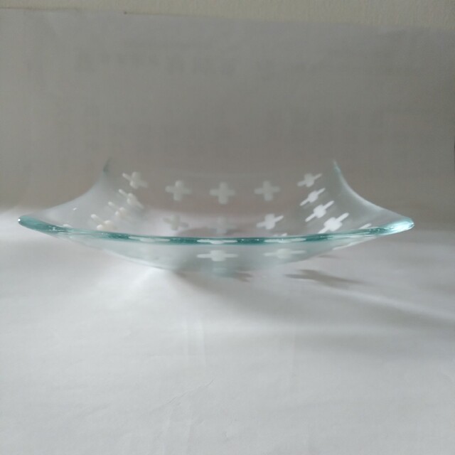 特上美品 サブロウ ガラス 角深鉢 大 スクエア サラダボウル 器 2枚