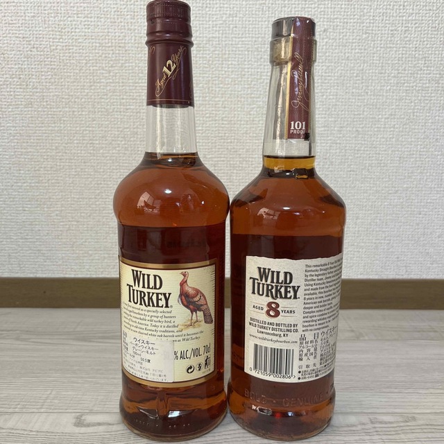 新品・未開封】WILD TURKEY 12年、8年 2本 ウィスキー バーボン 新品・未開封】WILD TURKEY 12年、8年 2本 ウィスキー バーボン