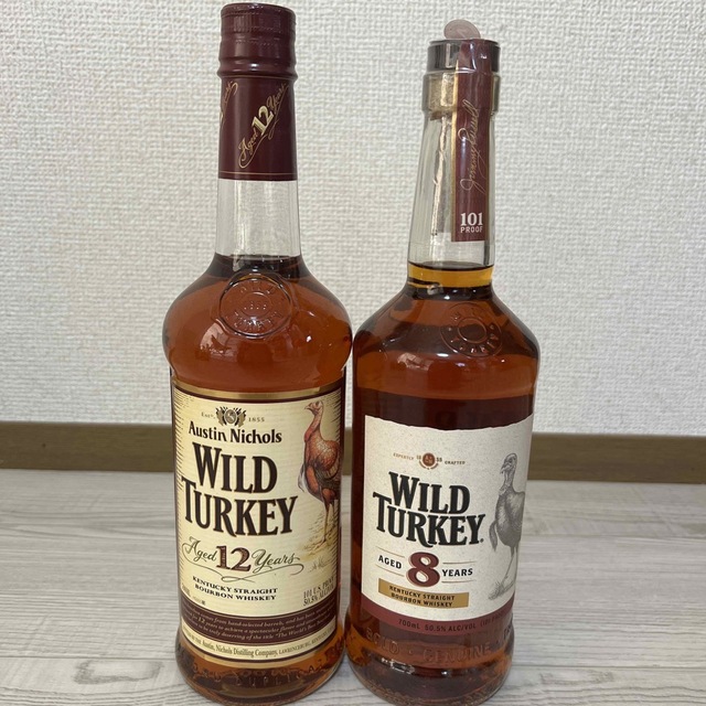 【新品・未開封】WILD TURKEY 12年、8年　2本　ウィスキー　バーボン