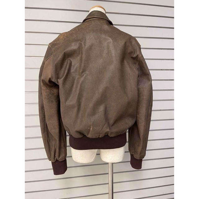 スイーツ柄 ブルー ゴールデンベア 70s ビンテージ レザージャケット