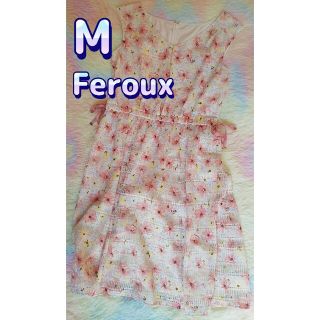 フェルゥ(Feroux)のフェルゥ　花柄　ノースリーブワンピース　ジャンパースカート　ジャンスカワンピ(ひざ丈ワンピース)