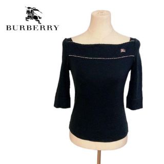 バーバリーブルーレーベル(BURBERRY BLUE LABEL)のバーバリー　ブルーレーベル　カットソー　黒　ブラック　ノバチェック　ピンク.(Tシャツ(長袖/七分))