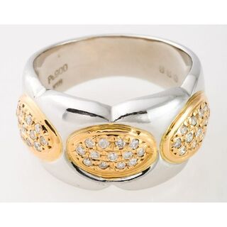 K18/Pt900 ダイヤモンド 指輪 品番r22-240(リング(指輪))