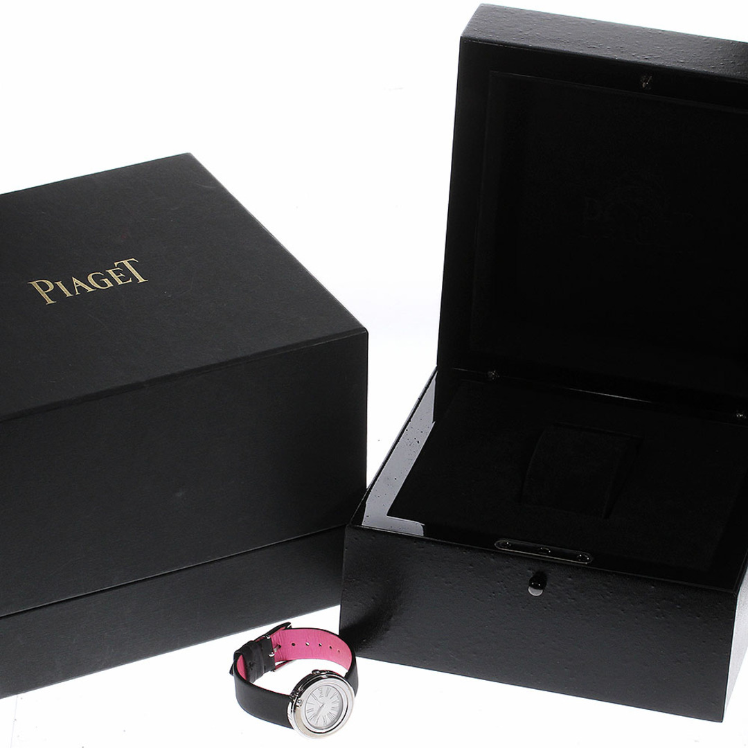 ★箱付き【PIAGET】ピアジェ ポセション K18WG 1Pダイヤ P10402 クォーツ レディース_712925【ev20】商品の状態ガラス