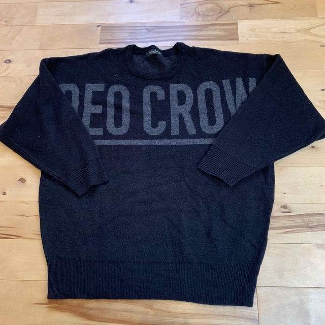 RODEO CROWNS(ロデオクラウンズ)のrodeo crowns  ロデオクラウンズ ブラック　デカロゴ　ニット レディースのトップス(ニット/セーター)の商品写真