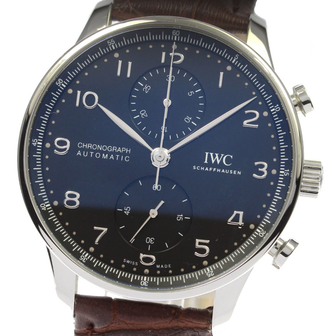 ☆良品 【IWC SCHAFFHAUSEN】IWC ポルトギーゼ クロノグラフ IW371609 自動巻き メンズ_720156