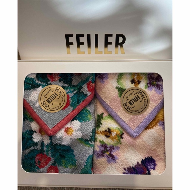 FEILER(フェイラー)のFEILER ドイツ製　ハンカチ(20cmx20cm) 2枚セット レディースのファッション小物(ハンカチ)の商品写真
