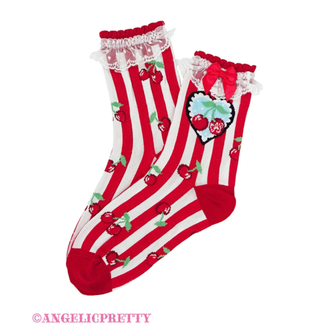 Angelic Pretty Cherry Stamp ワンピース3点セット 注目ブランド 19944