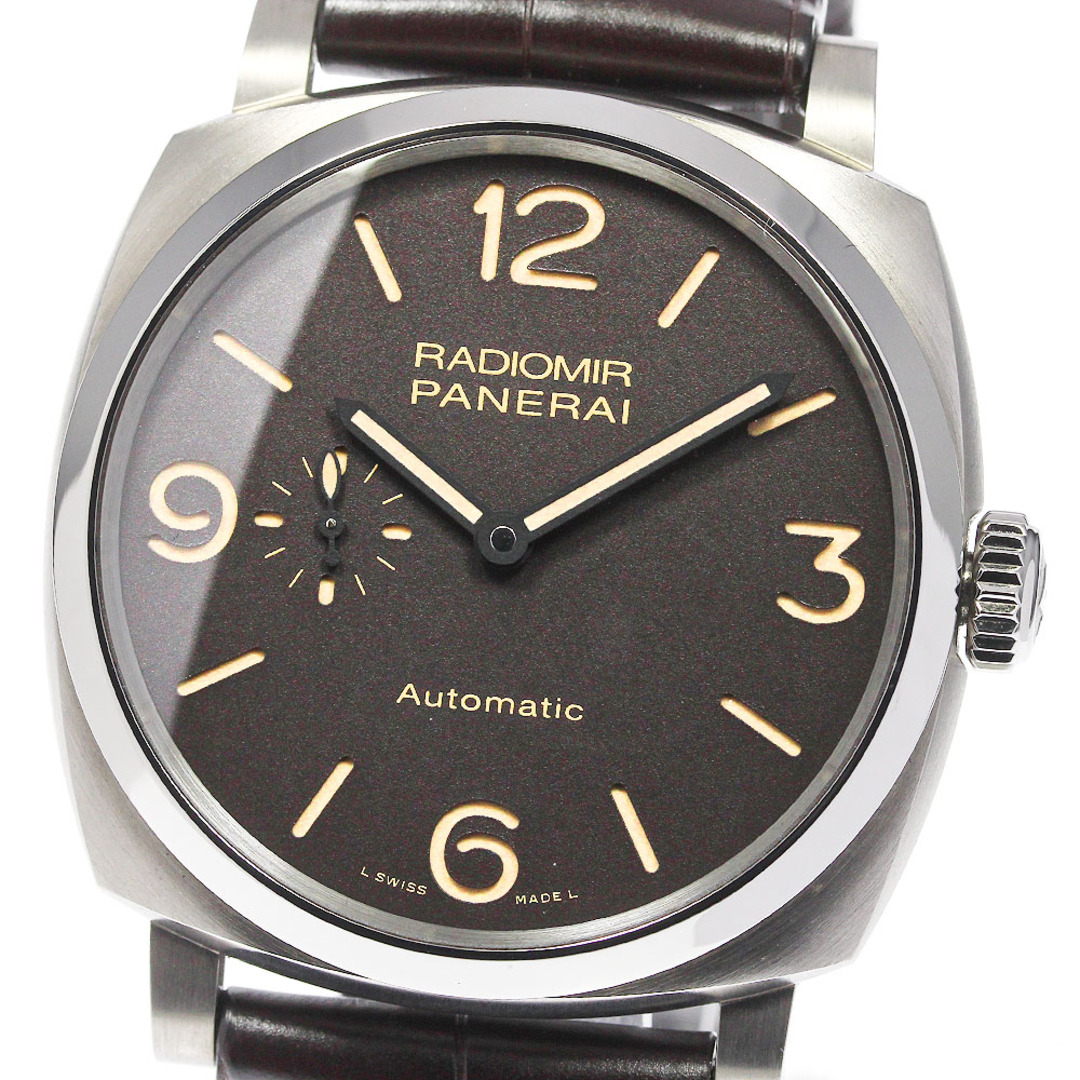 ☆美品 ★箱・保証書付き【PANERAI】パネライ ラジオミール スモールセコンド PAM00619 自動巻き メンズ_719435