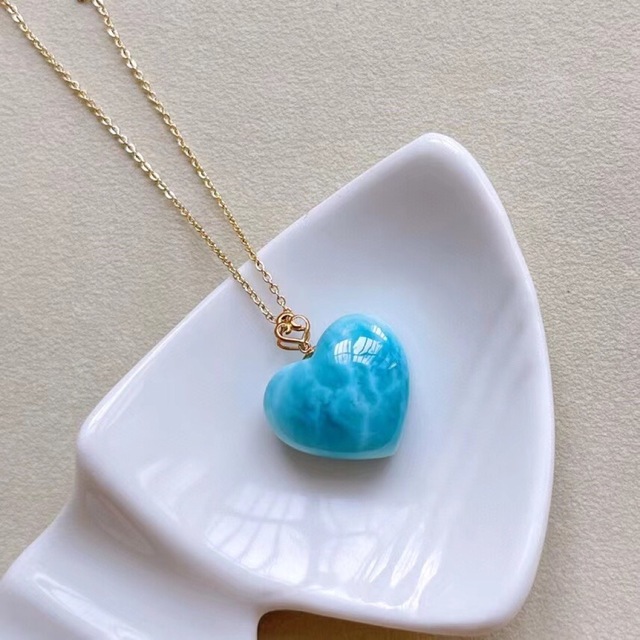 ⭐︎【天然】ラリマー ペンダントトップ k18 5.5g www.mediacommerce.ec