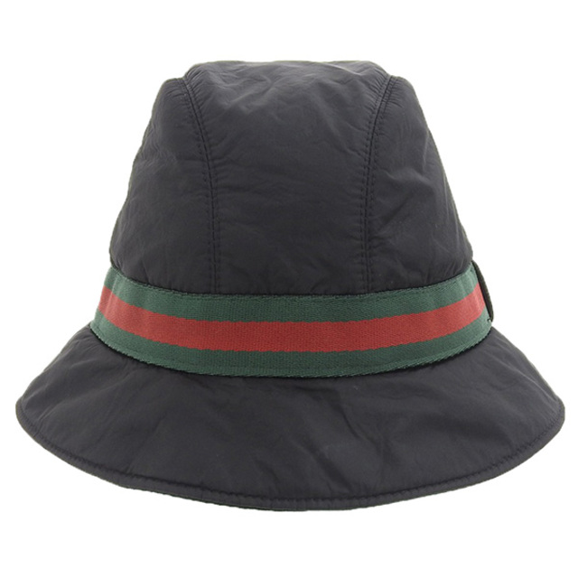 Gucci グッチ シェリー ナイロン ハット #L ブラック gy-