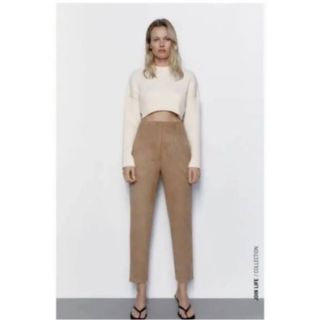 ザラ(ZARA)のZARA スエード ハイウエスト パンツ 新品(その他)