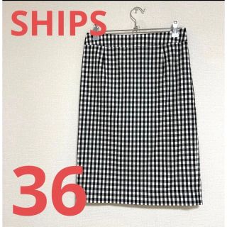 シップス(SHIPS)のSHIPS♡シップス♡美品！ギンガムチェックタイトスカート　36インチ(ひざ丈スカート)