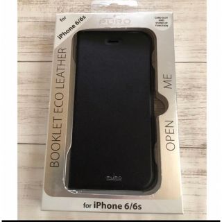 PURO iPhone6/6s用エコレザーカバー ブラック(iPhoneケース)