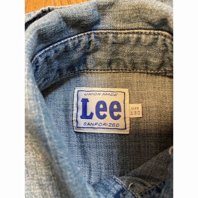 Lee(リー)のLee  リー　デニムワンピース　シャツワンピース　130 キッズ/ベビー/マタニティのキッズ服女の子用(90cm~)(ワンピース)の商品写真