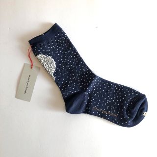 ミナペルホネン(mina perhonen)のミナペルホネン ソックス / navy 新品・未使用(ソックス)