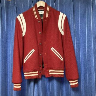 1975xN6パ サンローランパリ 15ss テディジャケット RED/赤 34