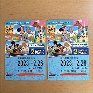 ディズニー(Disney)の【未使用】ディズニーリゾートライン　2day pass(遊園地/テーマパーク)