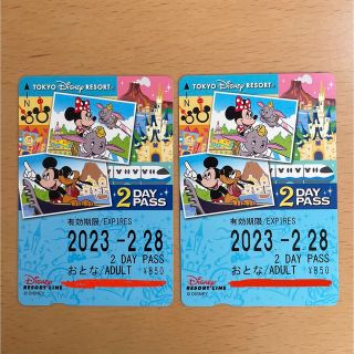 ディズニー(Disney)の【未使用】ディズニーリゾートライン　2day pass(遊園地/テーマパーク)