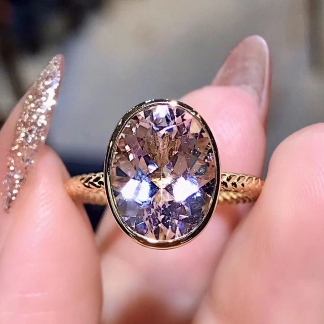 天然モルガナイト   リング 3.48ct k18 ¥