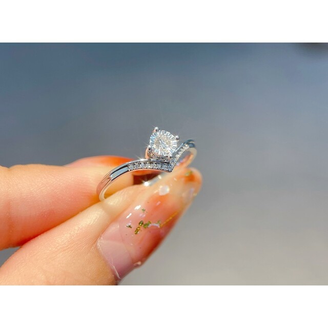 天然ダイヤモンドリング0.15ct　k18 レディースのアクセサリー(リング(指輪))の商品写真