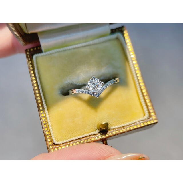天然ダイヤモンドリング0.15ct　k18 レディースのアクセサリー(リング(指輪))の商品写真