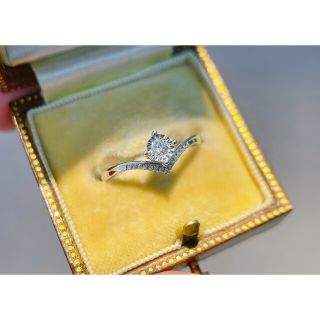 天然ダイヤモンドリング0.15ct　k18(リング(指輪))