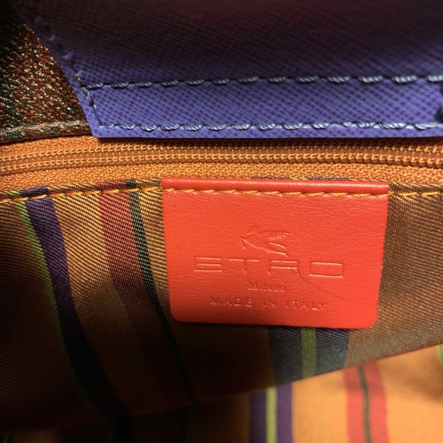 ETRO(エトロ)の定12万美品　ETRO エトロ　総柄ペイズリー　PVC/レザーハンドバッグ レディースのバッグ(ハンドバッグ)の商品写真