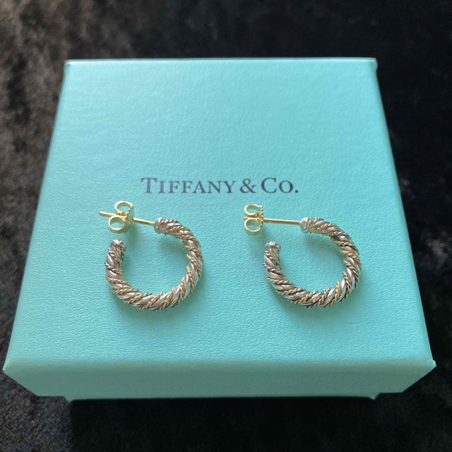 ティファニー リーフコンビイヤリング 925/18K Old Tiffany-