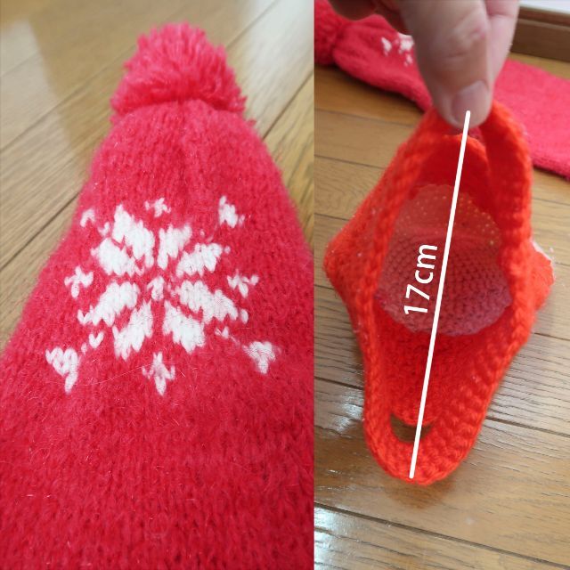 【手編み・手作り】マフラー・手提げ袋（20cm） ハンドメイドのファッション小物(マフラー/ストール)の商品写真